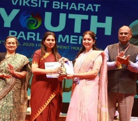 Akshita Saxena Shines Bright at Viksit Youth Bharat Parliament 2025