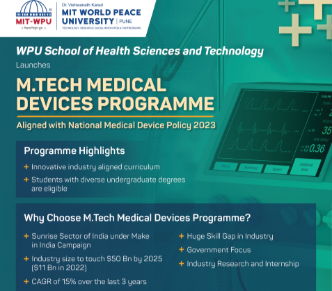 Embark on a transformative journey with our new M.Tech Medical Devices Programme.